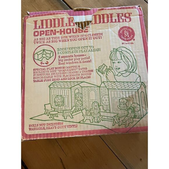 VTG 1968 Liddle Kiddle Open-House Doll house with original box. house only! - Picture 9 of 10